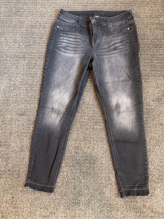 Maurices Denim - Maurices Classic DenimFlex Black Jeggings Skinny Jeans Size Large with Raw Hem